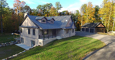 Allana Ranch Floor Plan with walkout basement with stone and brick front