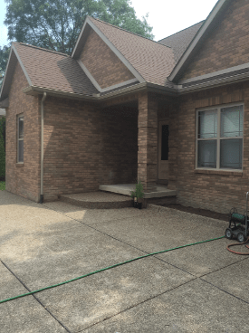 brick entryway to house photo