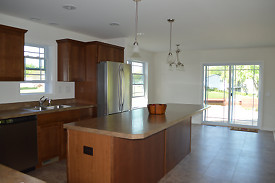 kitchen with bar photo